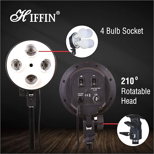 HIFFIN® PRO Quadlux Mark II Double Softbox LED Lighting Kit for Photography, Videography & YouTube Studio