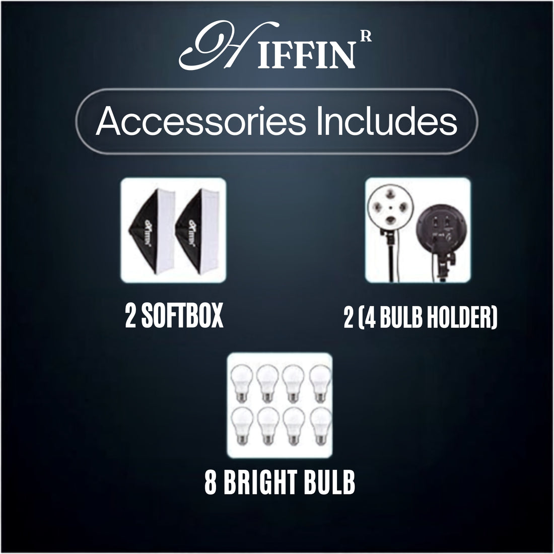 HIFFIN® PRO Quadlux Mark II Double Softbox LED Lighting Kit for Photography, Videography & YouTube Studio
