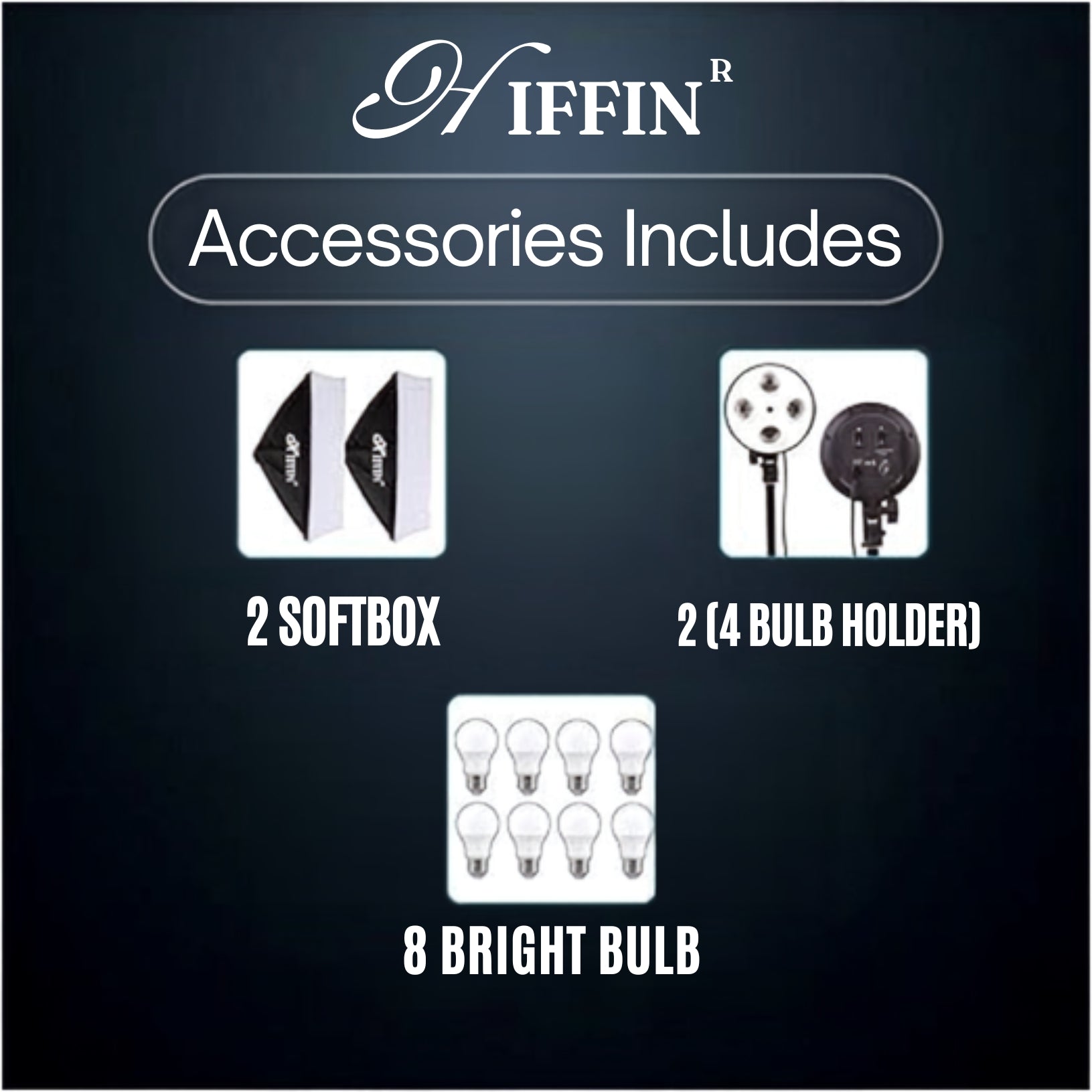 HIFFIN® PRO Quadlux Mark II Double Softbox LED Lighting Kit for Photography, Videography & YouTube Studio